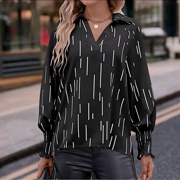 Low Hem Bishop sleeved Blouse - Picture 6 of 16